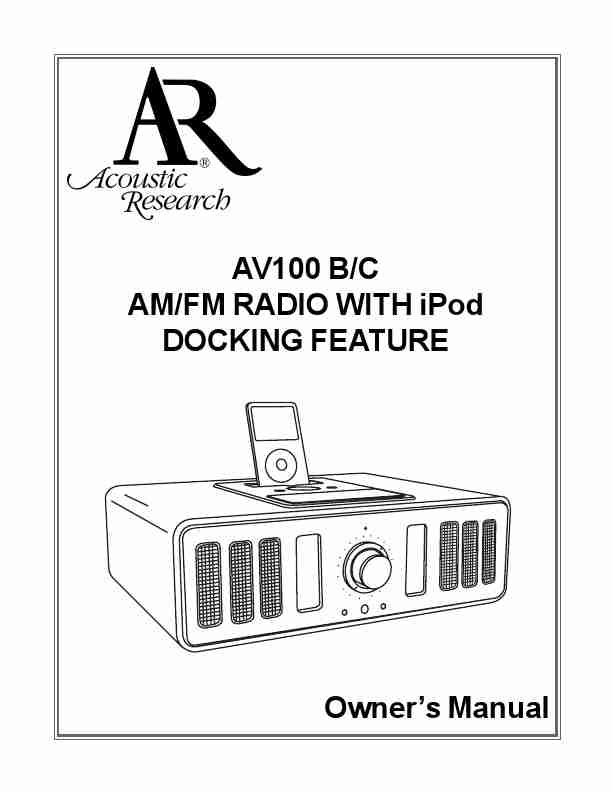 Acoustic Research MP3 Docking Station AV100 B-page_pdf